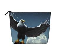 Eagle Under The Stars Trousse de maquillage en chanvre étanche pour articles de toilette de voyage et rangement quotidien