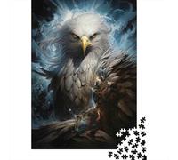 Eagle with Stormy Wings Adult Jigsaw Games Majestic Bald Eagle Art Challenging & Brainteasing for Decompression 38x26cm 1000pcs