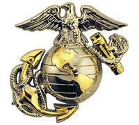 EagleEmblems Épingle à Chapeau avec Logo du Corps Marin des États-Unis Doré Small Argenté