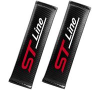 EAGLEG 2 Pièces Voiture ProtèGe Ceinture SéCurité Coussin pour Fo-RD St Focus 2 3 Mondeo Fiesta, Protections Épaulettes de Ceinture de Sécurité en Fibre Carbone Amovible Interior Accessories,Black