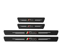 EAGLEG 4 Pièces Autocollant de Seuil de Porte de Fibre Carbone Voiture pour FI-at 500 500C 500X 500L Panda Bravo Punto, Protecteur de Bord - Contre Les Rayures Protection Accessoires, 500L