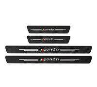 EAGLEG 4 Pièces Autocollant de Seuil de Porte de Fibre Carbone Voiture pour FI-at 500 500C 500X 500L Panda Bravo Punto, Protecteur de Bord - Contre Les Rayures Protection Accessoires, Panda