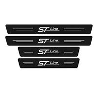 EAGLEG 4 Pièces Autocollant de Seuil de Porte de Fibre Carbone Voiture pour Fo-RD Focus Fiesta Fusion Edge St-Line S-Max C-Max, Protecteur de Bord - Contre Les Rayures Protection Accessoires, St~Line