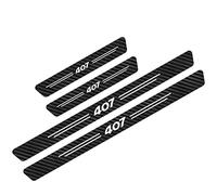 EAGLEG 4 Pièces Autocollant de Seuils de Porte en Fibre de Carbone de Voiture pour Peu-geot 107 108 206 207 208 301 306 307 308 407 408 - Protecteur de Bord - Accessoires Style Voiture, 407