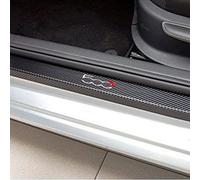 EAGLEG 4 pièces Protecteurs de Plaque de Seuil de Porte Voitures, pour FI-at 500 500x 500l Panda Tipo Punto Bravo, Accessoires D'Autocollants de Plaque de Seuil, 500x White