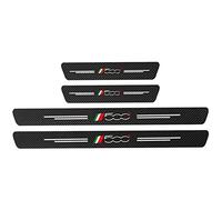 EAGLEG 4Pcs Voiture Fibre de Carbone Plinthes Autocollant, pour FI-at 500 500C 500X 500L Panda Bravo, Kick Plates Anti-Rayures Protecteur PéDale Seuil Porte,Car Style Intérieur Accessoires, 500X