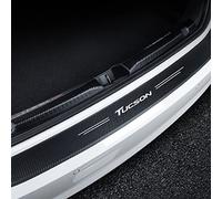EAGLEG Bandes Protection Décoratives de Pare-Chocs ArrièRe de Voiture, pour Hyun-dai Tucson JM TL NX4 2021-2012, Autocollant de Fibre Carbone de Protection de Bord de Seui de Coffre,Black