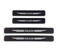 EAGLEG Lot de 4 patins en fibre de carbone pour autocollant de voiture, pour Ren-Ault KOLEOS, Film de protection de seuil de porte de voiture anti-rayures et accessoires décoratifs, blanc