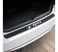 EAGLEG Voiture Arrière Protection de Pare-Chocs,pour K-IA Rio 2 3 4 5 X-Line,Autocollant Fibre Carbone de Bandes de Protection de Coffre, Plaque de Seuil de Coffre,Black
