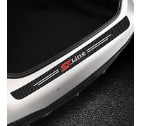 EAGLEG Voiture Protection des Pare-Chocs Arrière, pour Fo-RD St-Line Auto Porte Coffre Seuil de Bande de Accessoires de Coiffure - Fibre Carbone,Black