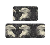 Eagle's Gaze Lot de 2 tapis de cuisine antidérapants pour cuisine, buanderie et entrée