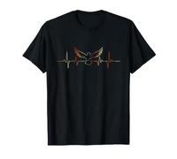 Eagles Heartbeat Vintage ECG Cardiogramme Rétro T-Shirt
