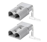 Eagles Lot de 2 connecteurs d'alimentation de 175 A, prise électrique à connexion rapide 175 A/600 V 4,2,1/0 AWG pour treuil de récupération ou remorque avec 4 broches terminales (gris)
