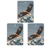 Eagles Lot de 3 désodorisants carrés à suspendre pour voiture, maison, bureau, style noir