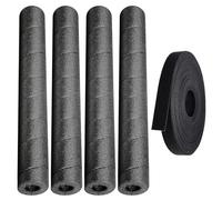 Eagles Lot de 4 tubes en mousse d'isolation pour tuyau d'eau, tige en métal et poignée de piscine - Noir - 40 cm + 1 attache