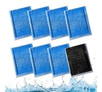 Eagles Lot de 8 cartouches de filtre de rechange pour aquarium compatibles avec les filtres Aqua Tech (EZ-Change #2) pour cartouche n°2/filtre marineland b, filtres d'alimentation de 37 à 78 litres