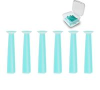 eagosion Lot de 6 outils de retrait de lentilles de contact rigides avec boîte de rangement pour soins des yeux - Retire les ventouses réutilisables - Dissolvant de contact oculaire pour lentilles RGP