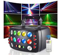 Eagou Diary jeux de lumière pour soiree, RGBW LED jeu de lumière 4 en 1 avec plusieurs modes de travail, 50W lampe disco, gradation ultra lisse pour fête disco DJ maison bar