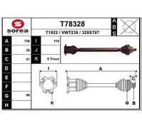 EAI Arbre de Transmission avant Droite pour VW Passat Variant 365 3C5 Touran 1T3