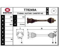 EAI Arbre D'Entraînement Avant Gauche Droite pour Audi A4 8E5 B6 8ED B7 8E2