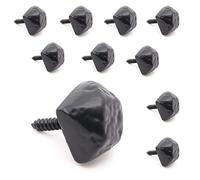 EAI Lot de 10 clous de porte décoratifs Noir antique 19 mm