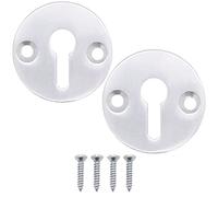 EAI Lot de 2 cache-clés pour serrure de serrure en aluminium satiné 32 mm