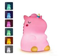 Eaistose Veilleuse licorne, 7 couleurs + silicone + veilleuse à intensité variable pour chambre d'enfant, lampe de chevet rechargeable, jouets licorne pour enfants de 4 à 6 ans, cadeaux pour enfants