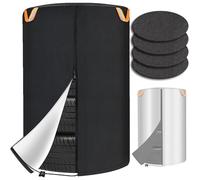 Eakertte Housse de pneu pour le rangement, utilisation double face, sac de rangement de pneu étanche 420D avec 4 patins en feutre, fermeture éclair étanche, poignées réfléchissantes, protection UV