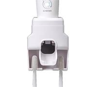 EALRIDV Dispensateur de Dentifrice, Installation de Trous, Porte-Dentifrice, Forme à la Mode, Distributeur de pâte de Dents, Distributeur de Brosse à Dents, pour Usage Domestique, (Blanc)