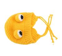 EALRIDV Dog Hat,Dog Winter Hat,3 Colors,Puppy Costume for Dogs,Pet Winter Knitted Hat,Puppy Cute Hat, Adjustable,Suitable for Different Breeds and Sizes of Cats and Dogs (Yellow)