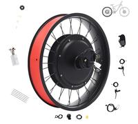 Ealtqund Kit de conversion pour vélo électrique 20" 48 V 1000 W - Entraînement arrière - Frein à disque - Vélo électrique - LCD - Moteur de moyeu - Noir