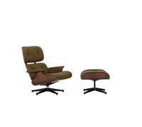 Eames Fauteuil Avec Ottoman Noyer Foncé/58 Khaki/Noir Profond