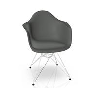 Eames Plastic Arm Chair DAR Chaise Vitra Chromé - Granite gris - 4055737215612