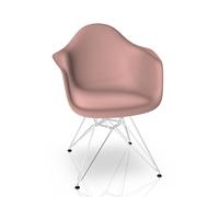Eames Plastic Arm Chair DAR Chaise Vitra Chromé - Rose tendre - 4055737229060