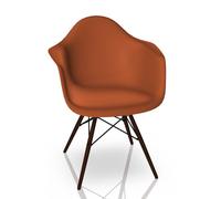 Eames Plastic Arm Chair DAW Chaise Vitra Érable foncé - Poppy red - VITRA 44032500 95 43