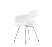 Eames Plastic Arm Chair DAX Chaise Vitra Chromé - Blanc - VITRA 4403300001 04