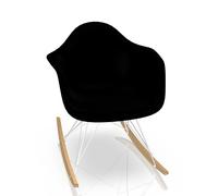 Eames Plastic Arm Rocking Chair RAR fauteuil à bascule Vitra érable jaunâtre - chrome - noir - 4055737058530