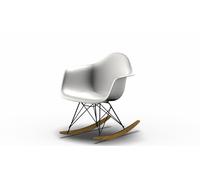 Eames Plastic Arm Rocking Chair RAR fauteuil à bascule Vitra érable jaunâtre - noir - blanc - 4055737192050