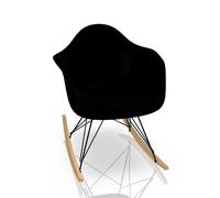 Eames Plastic Arm Rocking Chair RAR fauteuil à bascule Vitra érable jaunâtre - noir - noir profond - VITRA 44036500 02 30 12