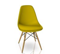Eames Plastic Side Chair DSW Chaise Vitra Érable jaunâtre - Moutarde - VITRA 44030500 02 34