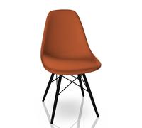 Eames Plastic Side Chair DSW Chaise Vitra Érable noir - rust orange - VITRA 44030500 30 43
