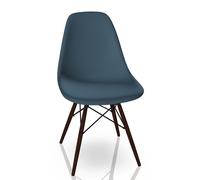 Eames Plastic Side Chair DSW Chaise Vitra Érable sombre - Sea bleu - VITRA 44030500 95 83