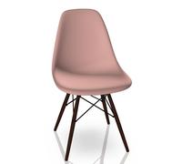 Eames Plastic Side Chair DSW Chaise Vitra Érable sombre - tendre rose - 4055737264276