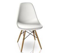 Eames Plastic Side Chair DSW Chaise Vitra Frêne couleur miel - blanc - VITRA 44030500 65 04
