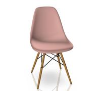 Eames Plastic Side Chair DSW Chaise Vitra Frêne Couleur miel - Rose tendre - 4055737265419
