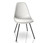 Eames Plastic Side Chair DSX Chaise Vitra Noir - Blanc - VITRA 44031000 30 04