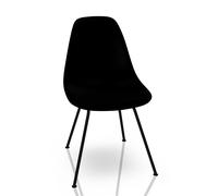 Eames Plastic Side Chair DSX Chaise Vitra Noir - Noir profond - VITRA 44031000 30 12