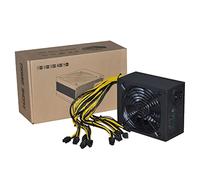 EAMOM Bloc d'alimentation 4U 10 x 6 broches pour minage BTC ETH Bitcoin Miner 110 V 240 V 2000 W 2400 W 2600 W ATX pour carte graphique 6 GPU (110-220 V 2600 W)