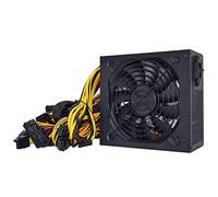 EAMOM BTC Source d'alimentation minière 1800 W 2000 W 2400 W PSU 160 V-240 V ATX prend en charge 8 cartes graphiques GPU pour ETH Bitcoin Miner (1800 W)