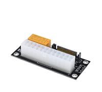 EAMOM Carte adaptateur de synchronisation ATX Add2psu 24 broches vers 4 broches/SATA Molex synchrone Dual PSU pour l'exploitation minière (5 pièces vers SATA noir)